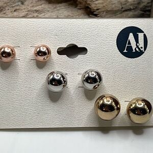 A&I Gold Silver & Rose Gold Earring Set $16 ea or bundle 3/$25